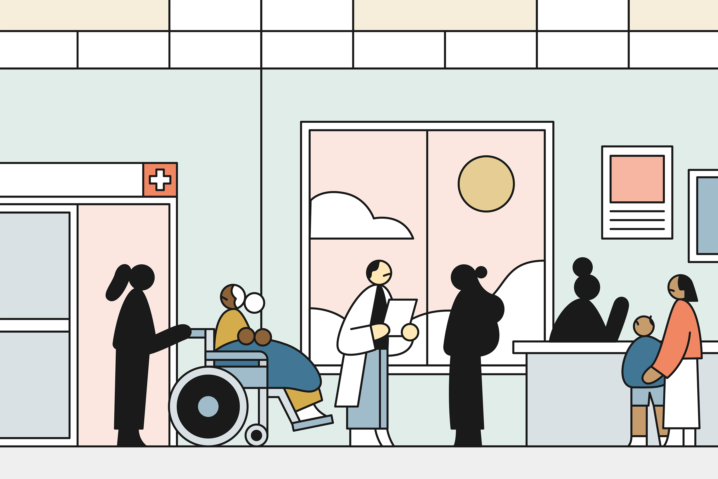 Hospital Waiting Room Conceptual Architecture Clean Stock Illustration  46987615 | Shutterstock