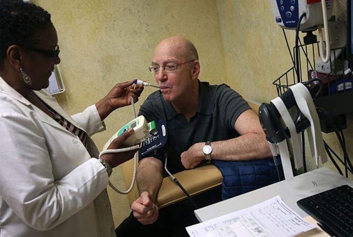 patient in the US receiving health care treatment